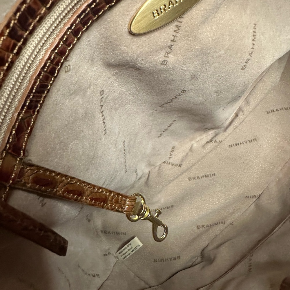 Brahmin Asher Tote & Card Wallet in Pecan Melbourne - Picture 7 of 15